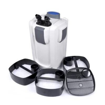 SUNSUN 3-STAGE EXTERNAL CANISTER AQUARIUM FILTER w/ 9 WATT UV STERILIZER  375GPH - Image 1 of 3