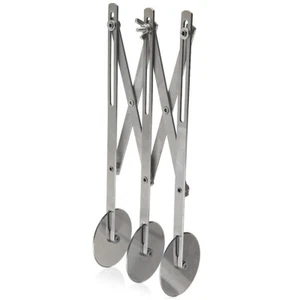Teigschneider Pizzaschneider Schneidrädchen Edelstahl 3 Räder 3 Klingen 25 cm - Bild 1 von 7