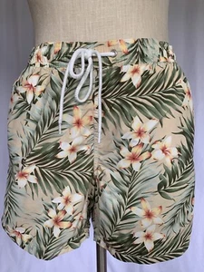 JCREW Mens Poplin Swim Shorts Tropical Orchid Print, Large - Picture 1 of 8