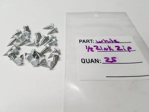 Paket mit 25 - weiß 1/2 - Zoll Dachrinnen Reißverschluss Dachrinnenschrauben - Bild 1 von 2