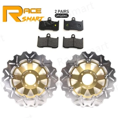For Kawasaki Z 1000 Z1000 2003 2004 2005 Front Brake Disc Rotors + Pads Gold Set - Image 1 of 4
