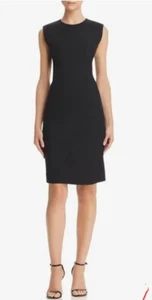 NWT Theory Womens Dress 6 Black Structured Fitted Double Stretch Cotton $365 - Picture 1 of 12