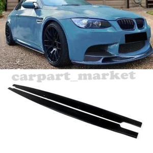 Gloss Black Side Skirts Splitter Extension For BMW 3 Series E90 E92 E93 M3 05~13 - Picture 1 of 12