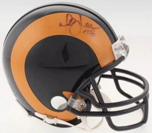 Marshall Faulk Signed St. Louis Rams Throwback Mini-Helmet (JSA COA) - Picture 1 of 3