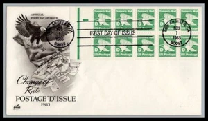 US FDC # 2113 "D" Rate (22c) Pane of 10 ArtCraft 1985, 9p2422 - Picture 1 of 1