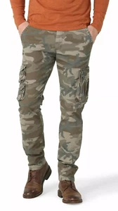 New Men's28 X 30 Wrangler Premium 5 Star Regular Taper Cargo Pants Jungle Camo - Picture 1 of 8