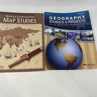 Abeka World Geography Map Studies & Projects Teacher Key Lot - Image 1 of 4