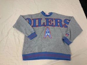 NEW MITCHELL AND NESS CREW NECK HOUSTON OILERS LARGE - Picture 1 of 3
