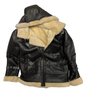 Mauve Tree Ladies Bomber Coat Shearling 100% Wool Size 2XL *See Description - Picture 1 of 11
