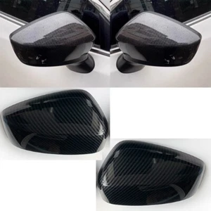 2x For Mazda CX-5 cx5 2013 2014 Rearview Mirror ABS Carbon Fiber Black Cover - Picture 1 of 1