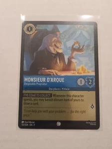 Disney Lorcana Archazia's Island - Monsieur D'arque - Common Foil #157/204 - Picture 1 of 2