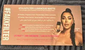 Huda Beauty Faux Filter Foundation Light Medium Tan Rich 5 Shade Sample Card Set - Picture 1 of 2