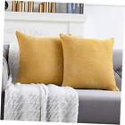 Pillow Covers 18X18 Inch Set Of 2 Solid Rustic 18 X 18-Inch Mustard Yellow