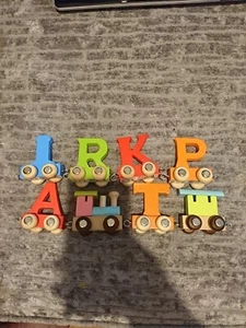 Legler small foot design Buchstabenzug Waggon set train and letters Train letter - Picture 1 of 11