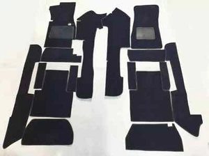 compl. Juego de alfombras para Maserati Indy 1968-1974 alfombra terciopelo negro - Imagen 1 de 1
