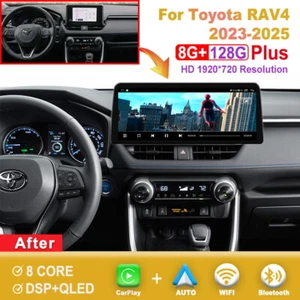 12.3 inch Screen Android Car Radio For Toyota RAV4 2023-2025 Carplay Head Unit - Picture 1 of 7