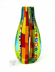 Super RARE! Murano Ballarin Art Glass Millefiori-Mazzega Bottle Vase 1 Only - Picture 1 of 11