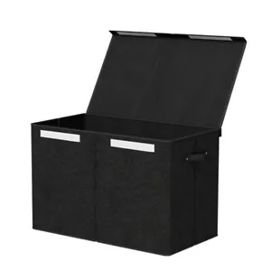Large Toy Box Chest Storage with Flip-Top Lid Foldable Organizer Bins - Picture 1 of 8