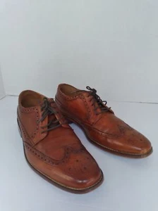 Leather Wingtip Brogue Dress Shoes Oxford Business Casual - Picture 1 of 5