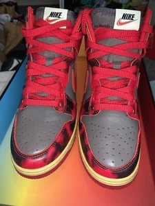Nike Dunk High 1985 Red Acid Wash Size 4 - Picture 1 of 6