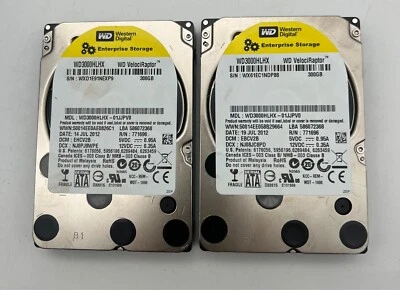 2 X WD3000HLHX Western Digital VelociRaptor 300GB SATAIII 2.5" Hard Drive - Image 1 of 2