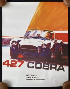 SHELBY 427 COBRA 1967 FIA World Sports Car Championship Poster Early Reissue - Picture 1 of 9
