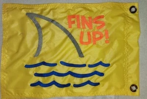 Custom Jimmy Buffett FINS UP Rectangle Safety Flag UTV ATV JEEP Sailboat - Picture 1 of 5