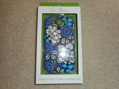 Vera Bradley Snap On 保护壳 适用于三星 Galaxy S III 蓝色 Bayou 13223-159 全新! — 第 1/3 张图片