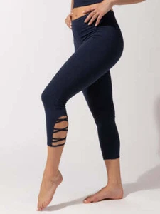 Threads 4 Thought RAW DENIM Women's Monica Criss Cross Crop Legging XL - Picture 1 of 4