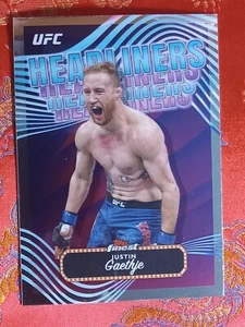 Justin Gaethje 2024 Topps Finest UFC Headliners #hdl-11 MMA Lightweight Insert - Picture 1 of 1