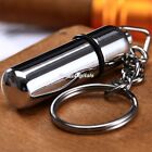 Silver Pocket Stainless Steel Bullet Style Cigar Punch Cutter withKey Chain Ring