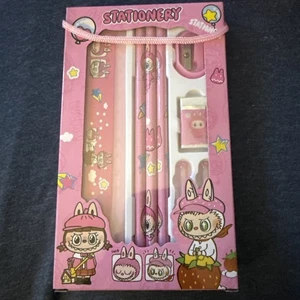 5 Piece Little Monsters Stationery Set In Pink Stocking Stuffers - Picture 1 of 5