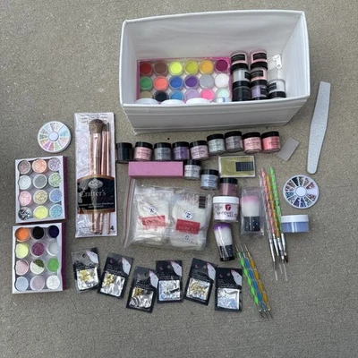 Pó para unhas marcas mistas, lote com 40 peças e mais - Imagem 1 de 4