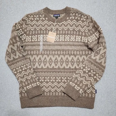 Patagonia Recycled Wool-Blend New Sweater Helmsman Seabird Grey NWT Holiday $149 - Image 1 of 4