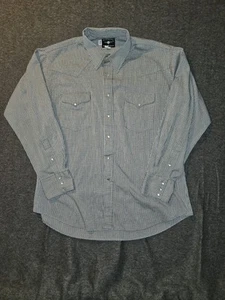 Flying R Ranchwear Pearl Snap Shirt Men's 18-36 Gray Long Sleeve USA Western - Bild 1 von 8
