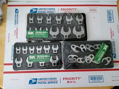 SK Tool Lot Crowfoot Set Standard,,Metric 3 Sets New - Image 1 of 4