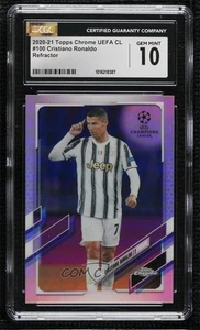 2020-21 Topps Chrome UCL Refractor Cristiano Ronaldo #100 CGC 10 - Picture 1 of 3