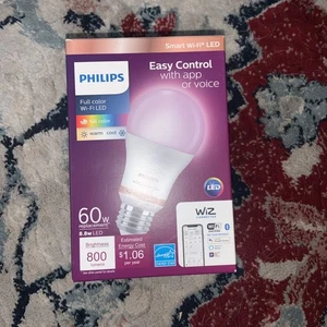 Philips 60W Smart Bulb Full Color Wi-Fi LED, Wiz Connected 800L - Picture 1 of 3