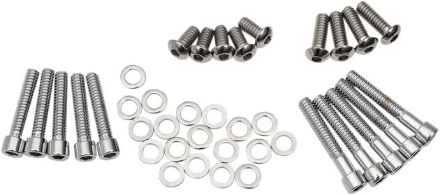 Kit de parafusos tampa primária Colony polido #9959-38P Harley Davidson - Imagem 1 de 1