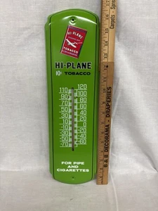 HIGH PLANE TOBACCO THERMOMETER ADVERTISING SIGN 5'' X 17'' AIR PLANE - Picture 1 of 3