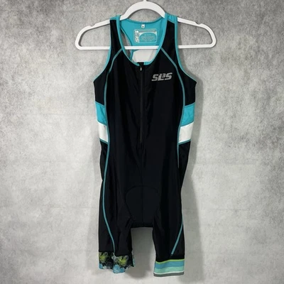 SL3S Triathlon Suit Womens Size M Black/Blue Sleevless Tri Quick Drying - Image 1 of 4