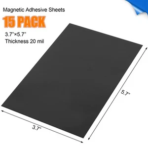 15 Pack Magnetic Sheets with Adhesive Replacement Magnets Backing Flexible - Picture 1 of 6