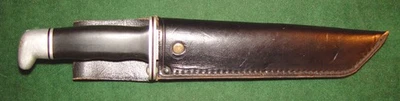 Vintage BUCK KNIFE 119  10 1/2" Hunting Skinning  Knife with Leather Sheath - Image 1 of 4