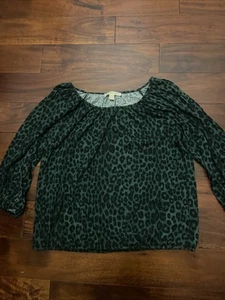 Blusa para mujer Michael Kors manga 3/4, verde, talla XL - Imagen 1 de 6