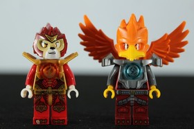 Lot of 2 LEGO Legends of Chima Minifigure Lot of 2 Frax Loc144 & Fire Chi Loc101