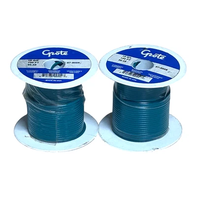(2) Cable primario Grote 87-9006, calibre 18, verde, cable primario carrete de 100 pies Foto 1 de 3