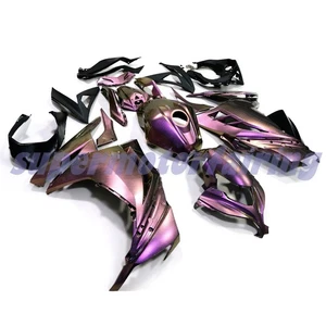 Kit de carenado de fibra de carbono y camaleón púrpura dorado para Kawasaki Ninja 300 2013-2017 - Imagen 1 de 17