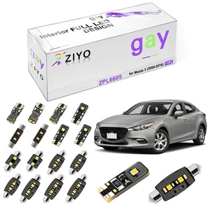 LED Interior Light Kit for Mazda 3 2009-2018 Xenon White LED Light Bulbs Package - Picture 1 of 8