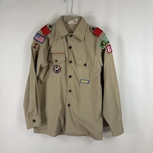 Boy Scouts of America BSA Uniform Shirt Youth Large (14-16) Damaged VTG - Picture 1 of 20