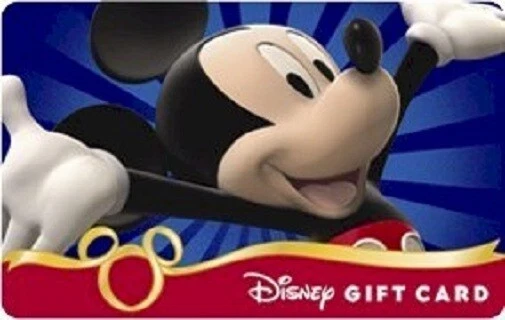 Disney WDW Mickey Mouse "Ta-Da!" Cheers Blue Background 2012 Gift Card - Image 1 of 1